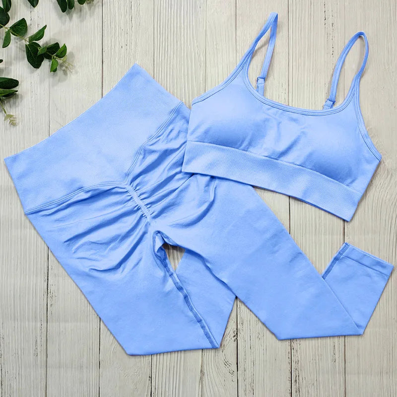 WW | Sportbekleidung Frauen Nahtlose Sportkleidung Fitness Set Yoga Set Trainingskleidung für Frauen Fitness Bekleidung Set Trainingsanzug Activewear