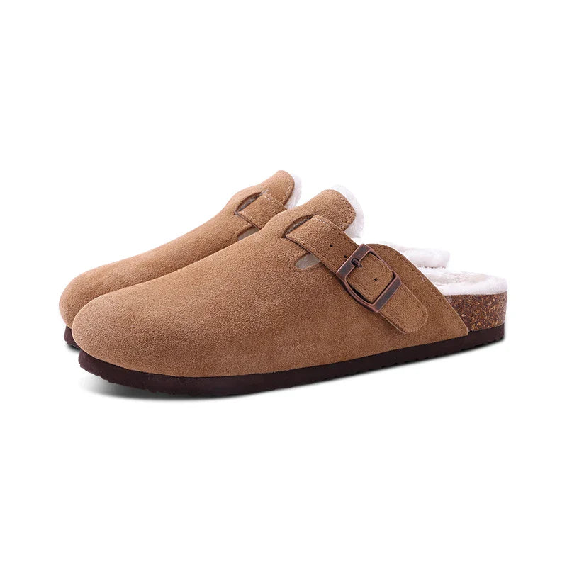 WW | Pantoletten Damen – rutschfeste warme Winter Hausschuhe