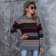 WW | Gestreifter Vintage-Strickpullover