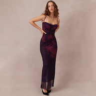 WW | Elegantes Maxikleid mit Tierdruck
