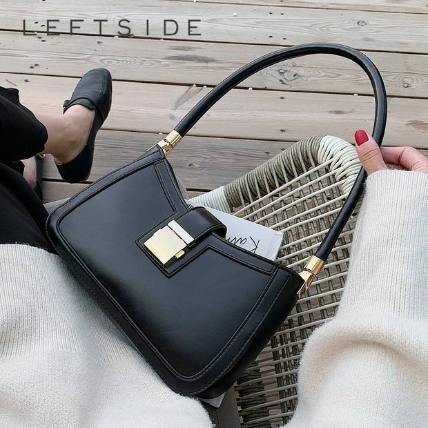 WW Stilvolle Linke Schultertasche | Damen Designer Handtasche mit Reißverschluss