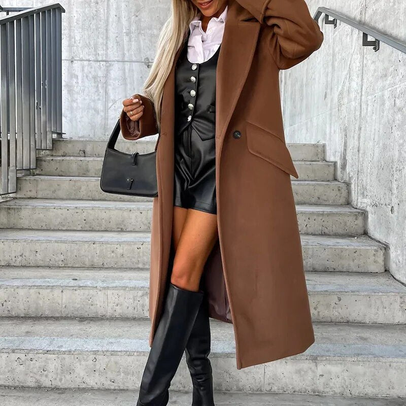 W&W Mode | Eleganter Langer Trenchcoat