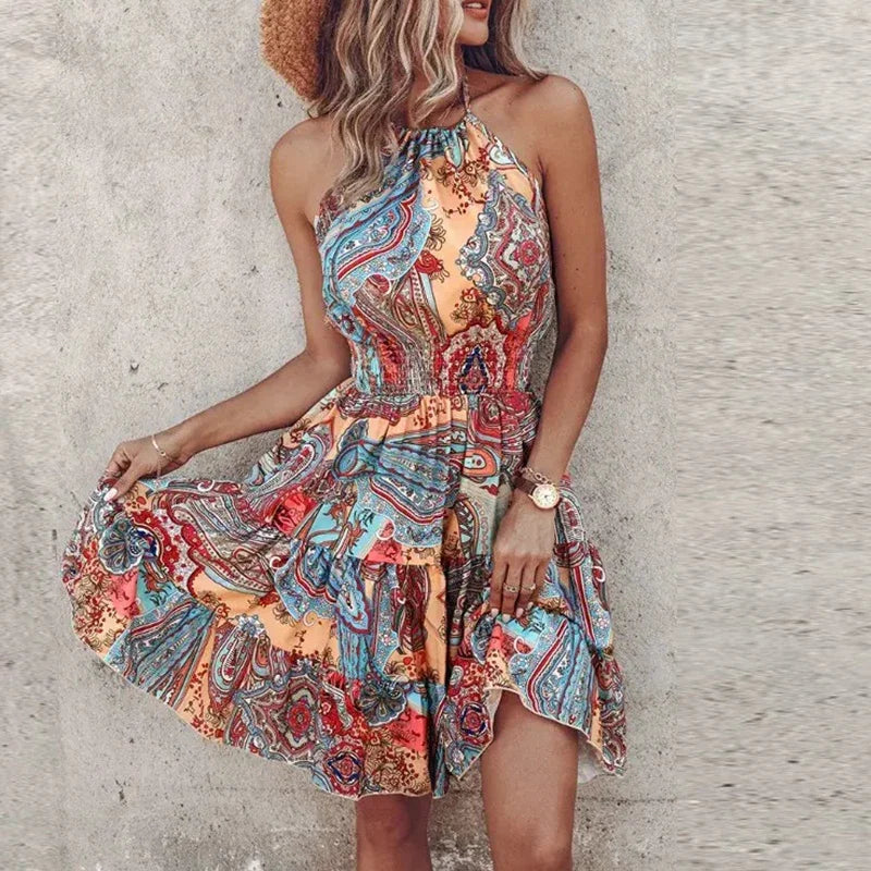 WW | Stylisches Sommer Boho Halter Kleid
