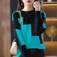 Kontrast-Spleißpullover