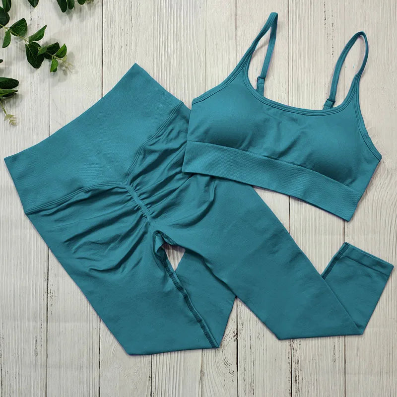 WW | Sportbekleidung Frauen Nahtlose Sportkleidung Fitness Set Yoga Set Trainingskleidung für Frauen Fitness Bekleidung Set Trainingsanzug Activewear