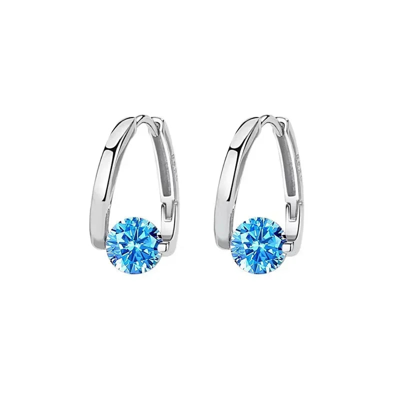 WW | Sterling Silber Geometrische Zirkon Ohrringe