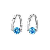 WW | Sterling Silber Geometrische Zirkon Ohrringe