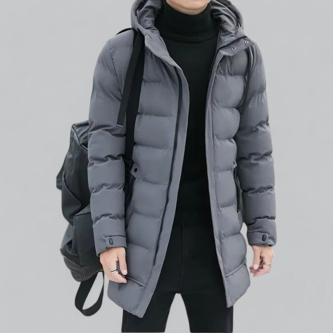 W&W Mode | Elegante lange Winterjacke für Männer