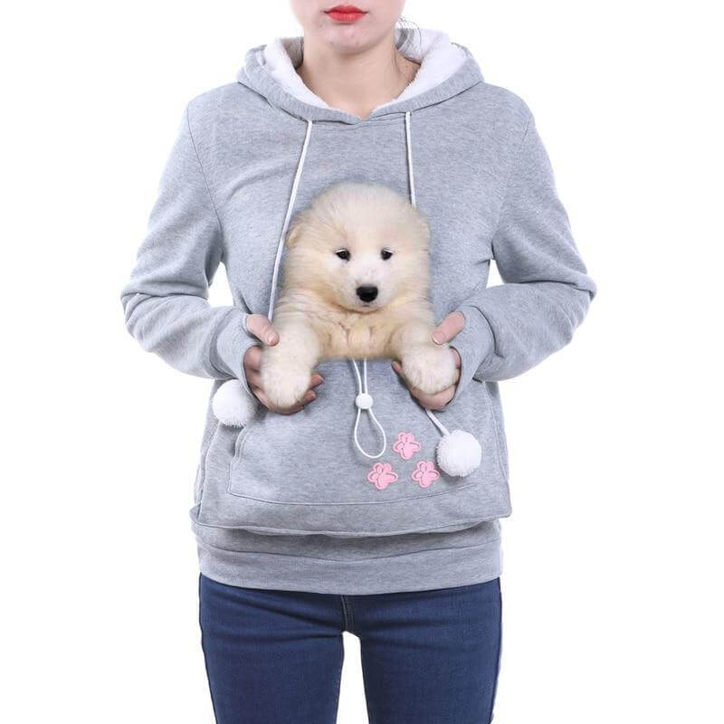 W&W Mode - Damen Kapuzenpullover mit bestickten Reißverschlusstaschen für lässige Winterbekleidung