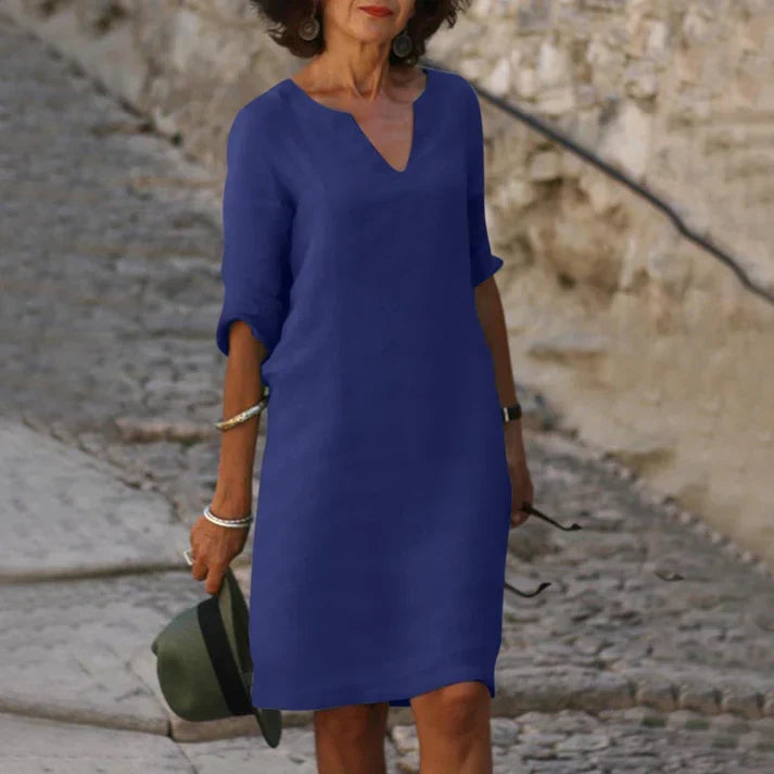 W&W Mode | Elegantes Sommerkleid mit V-Ausschnitt