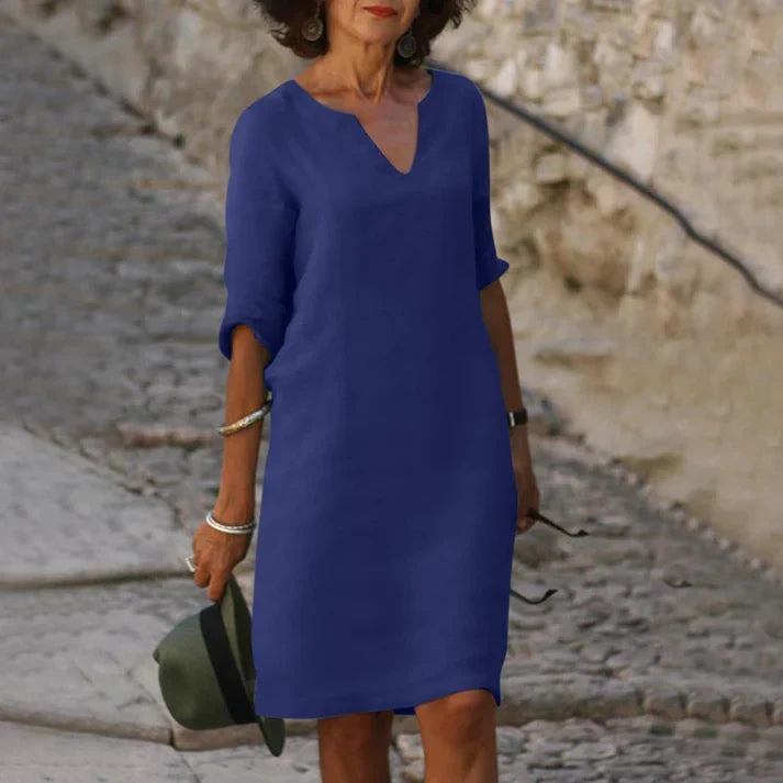 W&W Mode | Elegantes Sommerkleid mit V-Ausschnitt