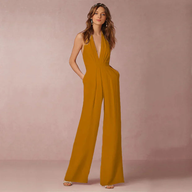 WW | Eleganter Neckholder-Jumpsuit