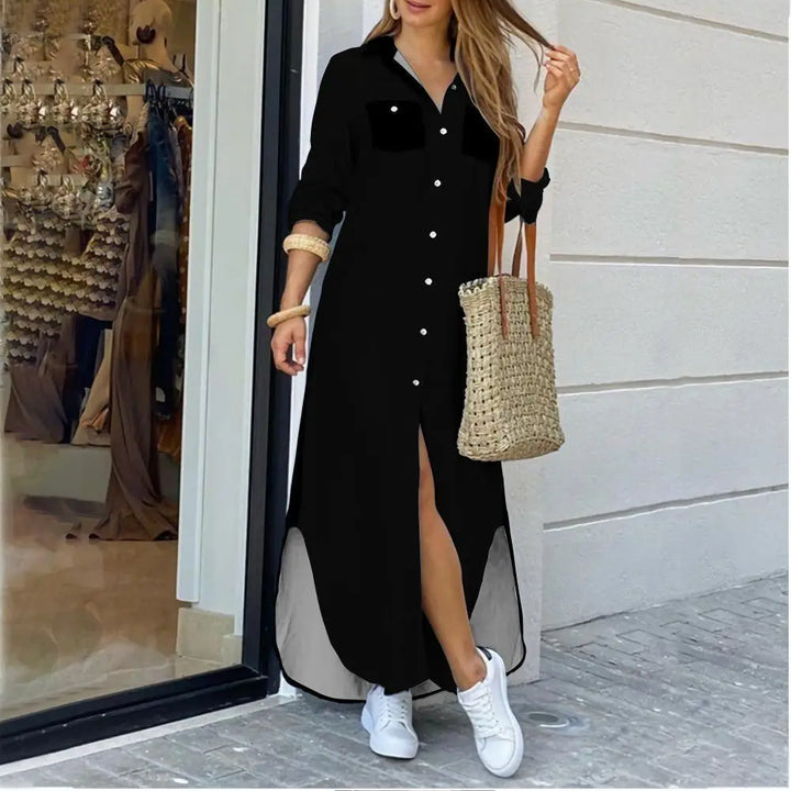 W&W Mode | Langes lässiges Hemdkleid