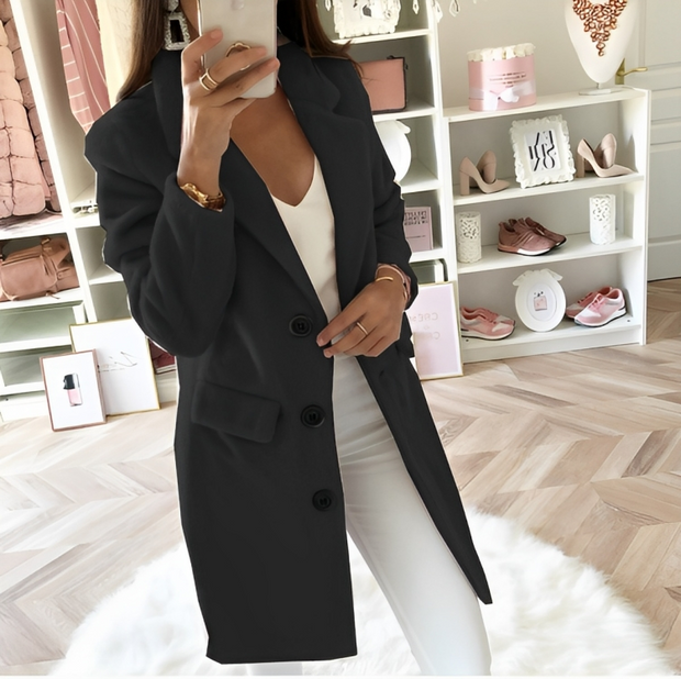 WW | Langer Teddy Trenchcoat für Damen