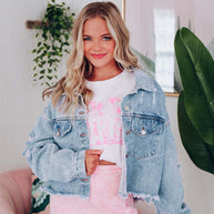 WW - Jeansjacke mit Fransen