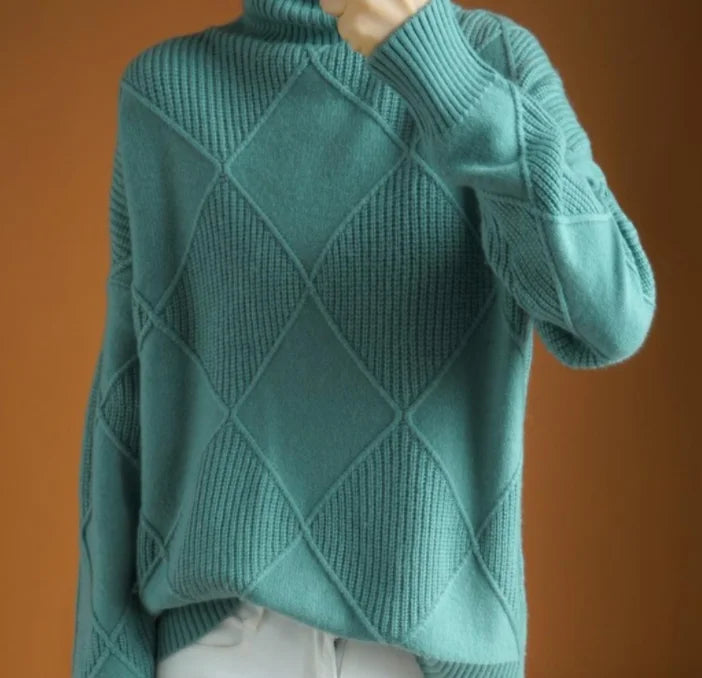 WW | ARGYLE ROLLNECK-PULLOVER