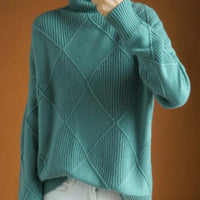 WW | ARGYLE ROLLNECK-PULLOVER