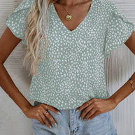 WW | Kurzärmlige Sommerbluse mit Slim Fit Ohne Kragen