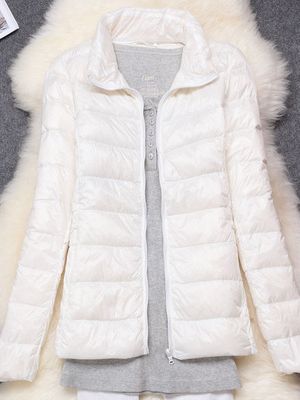 WW - Damen Ultraleichte Winddichte Daunenjacke