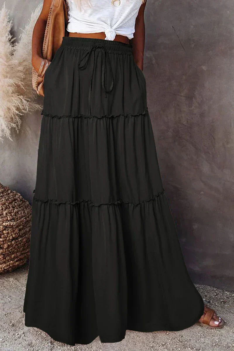 W&W Mode | Hoch-taillierter Rock im Boho-Stil