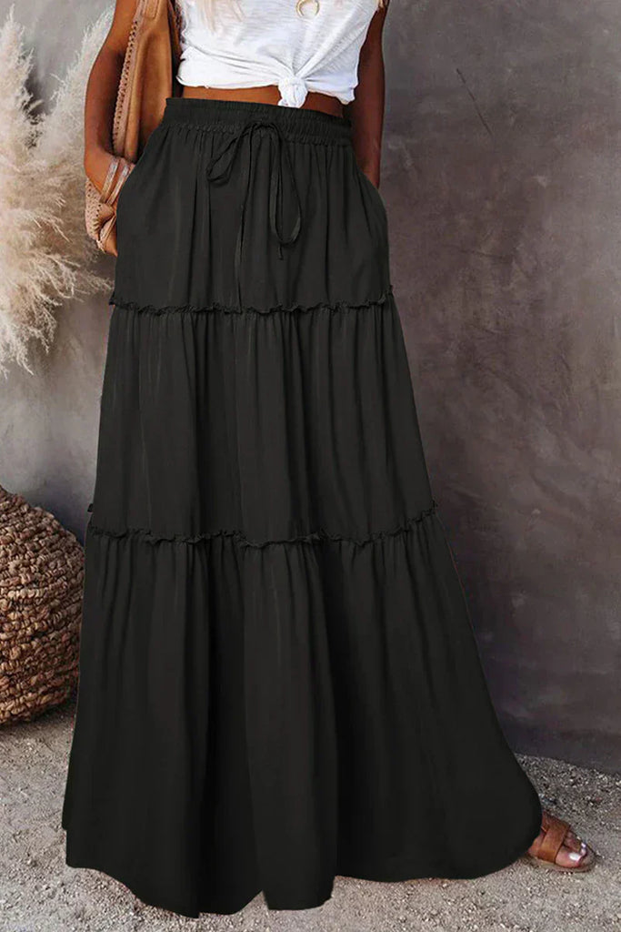 WW | Hoch-taillierter Rock im Boho-Stil