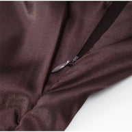 WW | Einfarbiges Satin Ärmelloses Maxikleid