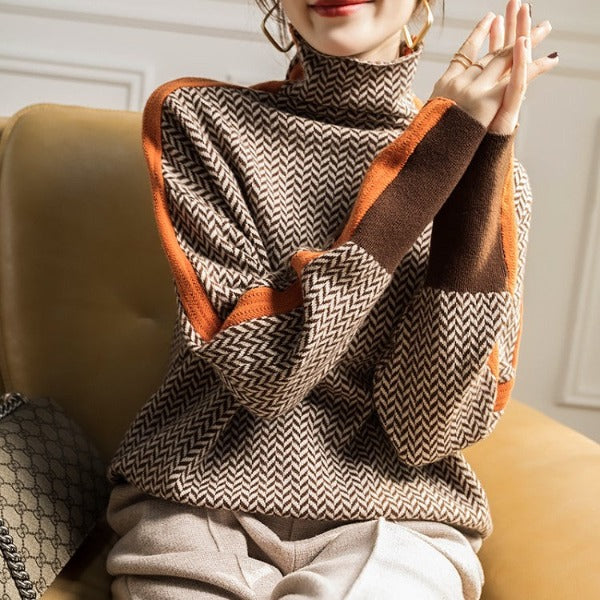 WW - Gestreifter Winterpullover