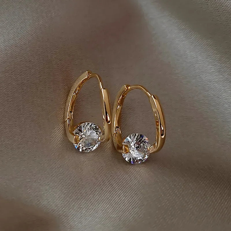 WW | Sterling Silber Geometrische Zirkon Ohrringe