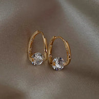 WW | Sterling Silber Geometrische Zirkon Ohrringe