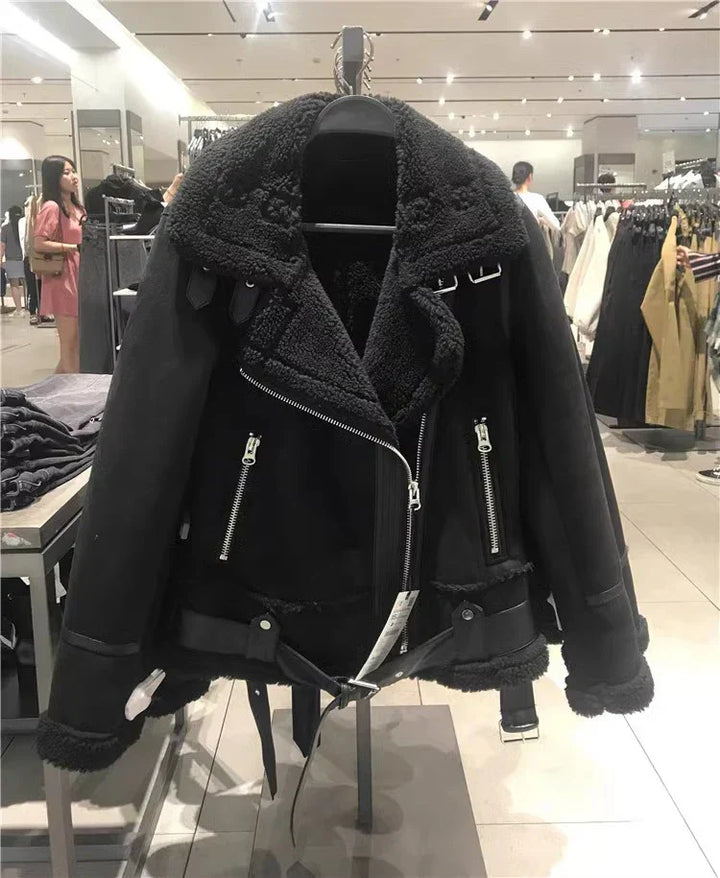W&W Mode - Dicke Warme Wildlederjacke