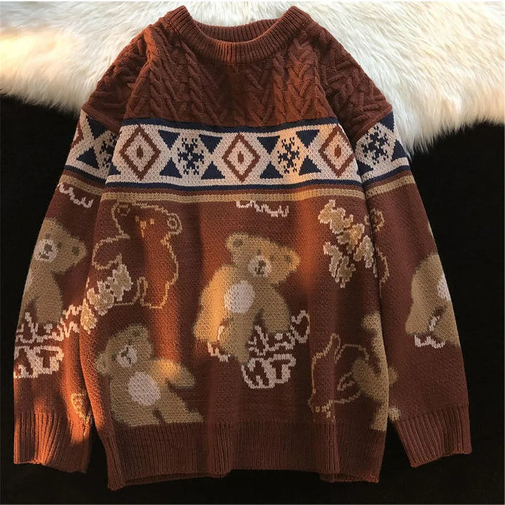 W&W Mode - Hässlicher Weihnachtspulli - Niedlicher Bärenpullover für Paare