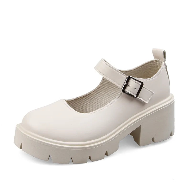 WW | Schuhe Frauen Schuhe Mary Janes Plattform Lolita Schuhe mit Absatz Pumps Frauen Japanischer Stil Vintage Mädchen High Heels Schuhe für Frauen