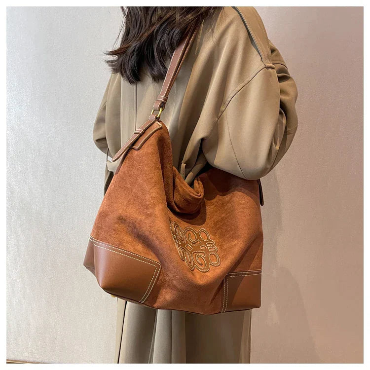 WW | Damen Luxus Marke Messenger Taschen Retro Braun Crossbody Tote Taschen Eimer Clutch Tasche Einkauf Große Kapazität Reisetasche