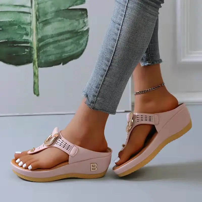 WW | Sommerschuhe, Große Plateausohlen, Rutschfest, Bequeme Strandschuhe