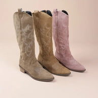 WW | Kniehohe Cowboystiefel Stickerei Detail