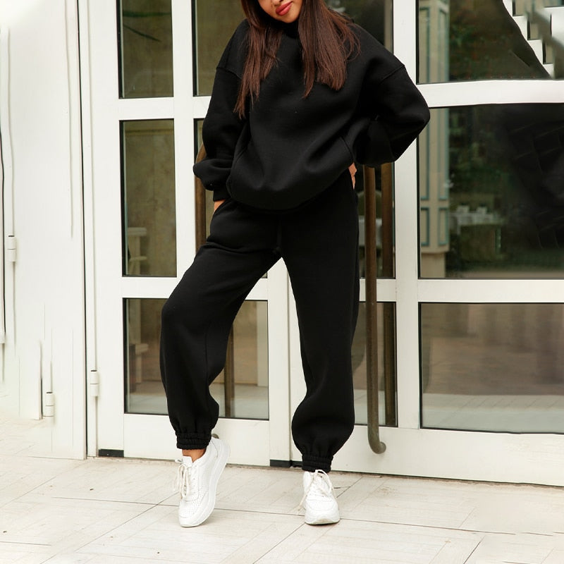 WW - Bequemer Kapuzen-Zweiteiler im Oversize-Look