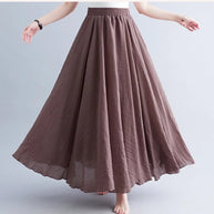 WW | Mode Baumwolle Leinen Kleidung Frauen Röcke Maxi Y2K Elegant Strand Saia Ropa Mujer Lässiges Kleid Boho Lange Röcke Faldas Harajuku