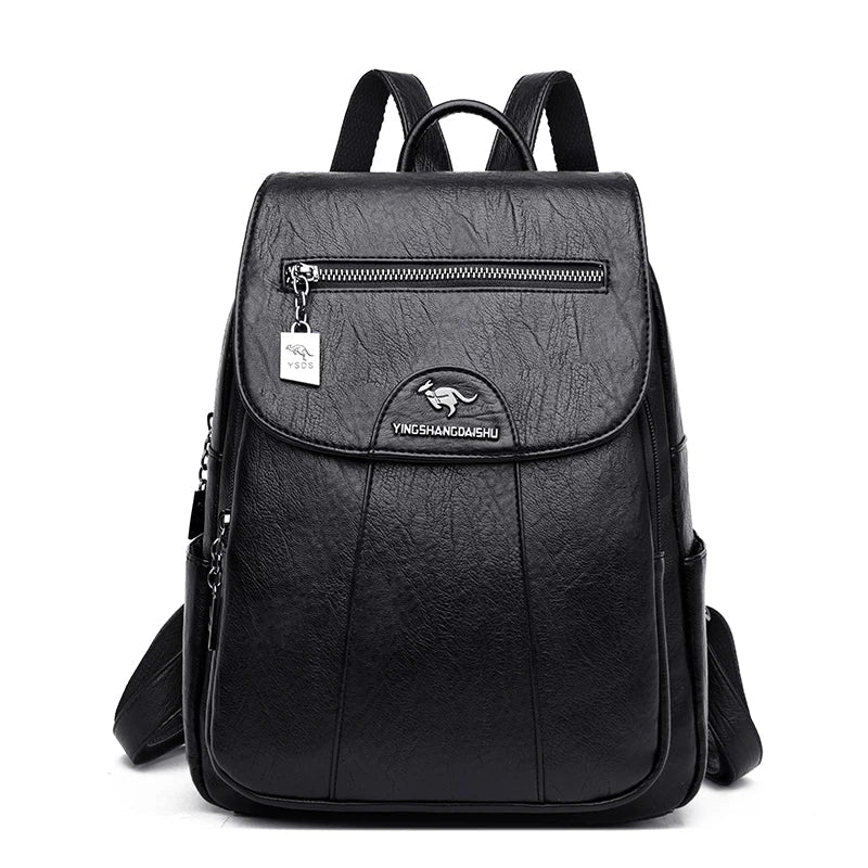 WW | Großer Leder Rucksack Mit Diebstahlschutz Für Damen