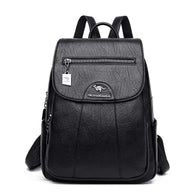 WW | Großer Leder Rucksack Mit Diebstahlschutz Für Damen