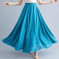 WW | Mode Baumwolle Leinen Kleidung Frauen Röcke Maxi Y2K Elegant Strand Saia Ropa Mujer Lässiges Kleid Boho Lange Röcke Faldas Harajuku