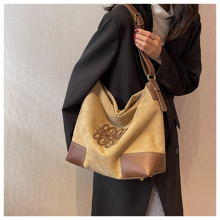 WW | Damen Luxus Marke Messenger Taschen Retro Braun Crossbody Tote Taschen Eimer Clutch Tasche Einkauf Große Kapazität Reisetasche