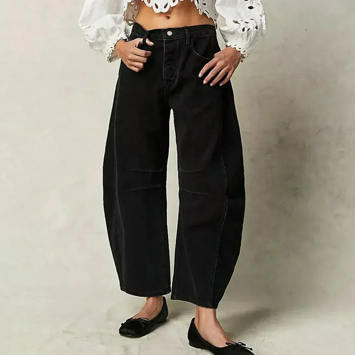 W&W Mode | Mid-Rise Jeans mit Tapered Beinen für Frauen