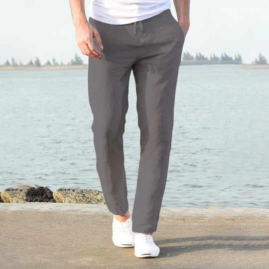 W&W Mode | Luxus Baumwolle Leinen Herren Hose