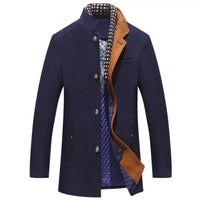 WW - Herren Wollmantel für Herbst/Winter