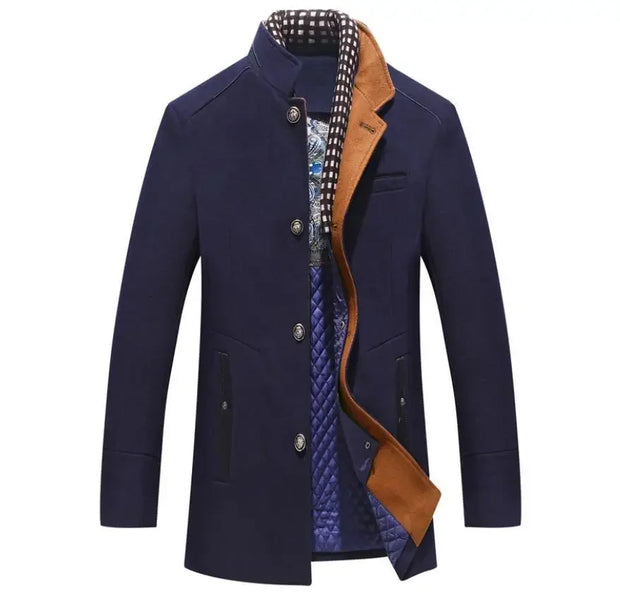 WW - Herren Wollmantel für Herbst/Winter