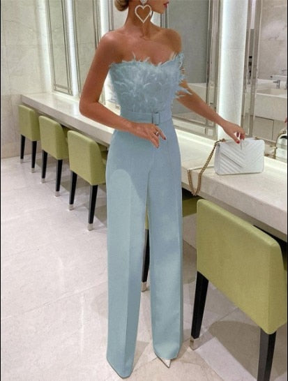 W&W Mode Eleganter Lange Jumpsuit - Verführerische Party-Mode