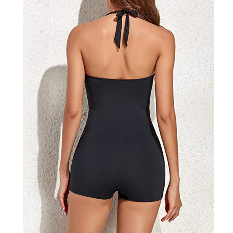W&W Mode | Elegantes Retro Badeanzug Mit Shorts