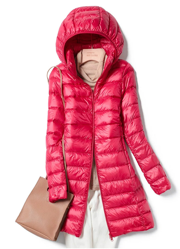 WW | Leichte Damen Daunenjacke Mit Abnehmbarer Kapuze