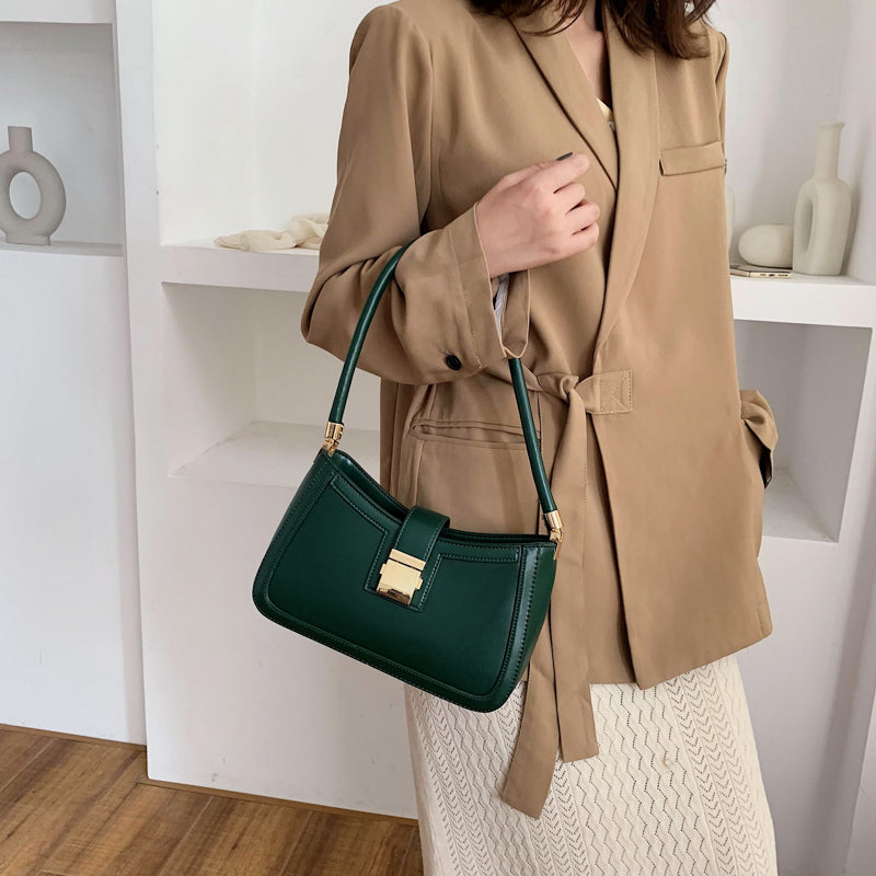 WW Stilvolle Linke Schultertasche | Damen Designer Handtasche mit Reißverschluss