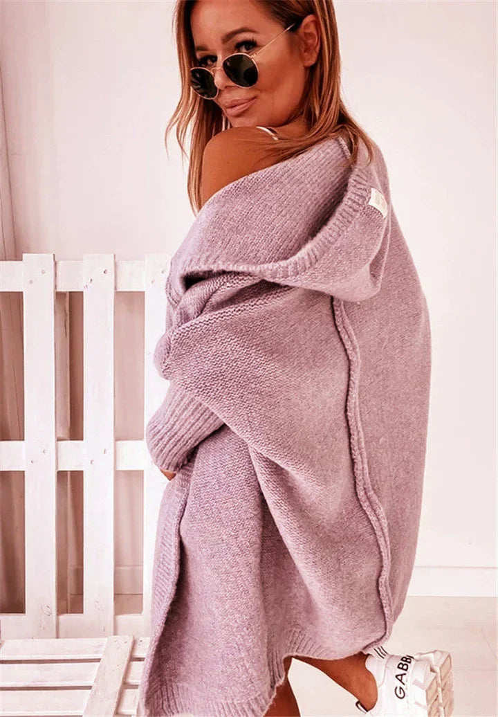 WW | Superweiche Gestrickte Strickjacke Mit Taschen Und Kapuze Für Damen